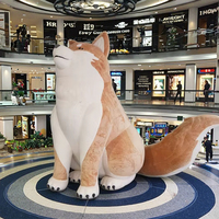 360 gonflable publicitaire personnalisé réaliste mignon chien assis dessin animé gonflable pour Halloween et noël nouveautés