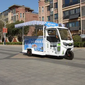 Hete Verkopende Koude Drank Mobiele Food Truck Hoge Kwaliteit Gekoeld Elektrisch Ijs Driewieler
