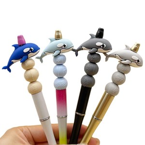 Dolphin Beads <b>Nipple</b> <b>Chain</b> Silicone Bpa Free Baby Teether 0-12 Months Straight Body DIY Accessory In Stock Wholesale - Product Image 5