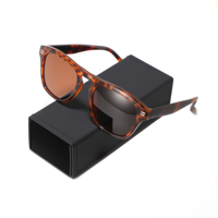Lunettes de soleil classiques de haute qualité 2026, monture en acétate de luxe, lunettes de soleil vintage à monture carrée, lunettes de soleil unisexes