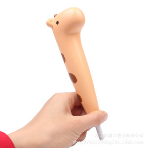 Portalápices con forma de jirafa de dibujos animados, juguete antiestrés de espuma PU para niños, regalo para aliviar el estrés. - Product Image 3
