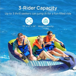 <span class=keywords><strong>Tube</strong></span> gonflable de vol de bateau de beignet de 5 personnes remorquable <span class=keywords><strong>pour</strong></span> des jeux de sports nautiques flottants d'enfants et d'adultes - Product Image 5