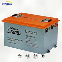 Batterie LFP 51,2 V 200 Ah 10 kWh avec RS485 et connecteur Anderson, auto-chauffante basse température, pour chariots de golf, cycles profonds, applications marines et stockage d'énergie solaire