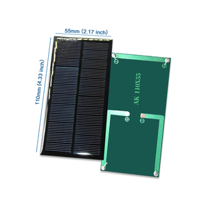 AK แผงโซลาร์60MA สี่เหลี่ยมขนาดเล็ก<span class=keywords><strong>12V</strong></span> 110X55mm อีพ็อกซี่ประสิทธิภาพ20% CE ROHS สำหรับชาร์จแบตเตอรี่พลังงานธนาคารไฟ LED - Product Image 4