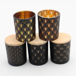 صائق FENGJUN فاخر للغاية ذهبي داخل تصميم فريد + خدمة مخصصة شمعة أسطوانية بلوري النقش بالليزر الأسود - Product Image 1