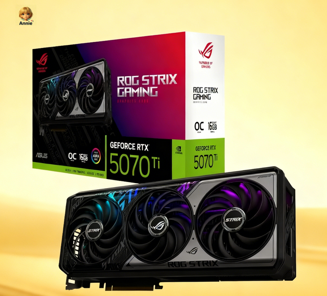 New ROG Strix GeForce RTX 5070 Ti OC Edition 16GB DDR Graphics Card Aura Sync PCIe 5.0 DP 2.1 3.2-slot Axial-tech Fans