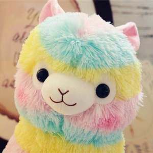 Peluche all'ingrosso di pecora arcobaleno simpatica con bestia divina, imbottita in cotone PP, cavallo di fango vegetale, bambola per macchina artiglio - Product Image 3