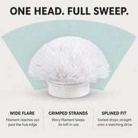 Tête de brosse de balayeuse sur mesure, moyeu en nylon PA PP PPT, filament ondulé, brosse rotative à douille cannelée de 20-100 mm
