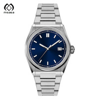 Montre Homme d'Affaires Multifonction Lumineuse avec Chronographe Étanche en Acier Inoxydable à Quartz