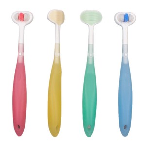 Brosse à dents manuelle pour enfants à 3 têtes, ultra-douce, en nylon, pour usage domestique - Product Image 5