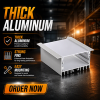 Perfil de Aluminio LED para Iluminación Lineal Empotrada, Serie de Extrusión 70*32 mm