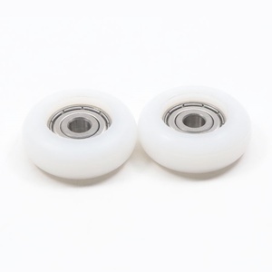 Cajones Rodamientos de acero inoxidable 626ZZ Rodamientos de rodillos de nailon blanco <span class=keywords><strong>para</strong></span> puerta corredera Ventana Gabinete Poleas de rueda de rodillos - Product Image 1