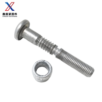 SDPSI DCT acier au carbone oxyde noir haute résistance à la traction C50L anneau de tête de dôme rainuré Huck Rivet avec collier d'écrou