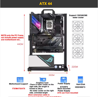 Boîtier PC en aluminium à cadre ouvert tour créative ITX MATX EATX pour jeu de bureau support de châssis d'ordinateur utilisé