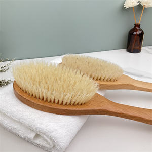 Mayorista Suave Pelo Cuerpo Ducha Piernas Gordo Cepillo Cerdas de Jabalí Madera de Haya Cepillo de Baño Mango Largo Depurador de Espalda Suministros de Baño - Product Image 2