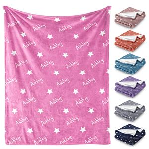Manta de forro polar de microfibra personalizada, <span class=keywords><strong>envío</strong></span> directo, nombre de punto personalizado, regalo para bebé recién nacido para niños, técnica de sublimación - Product Image 4