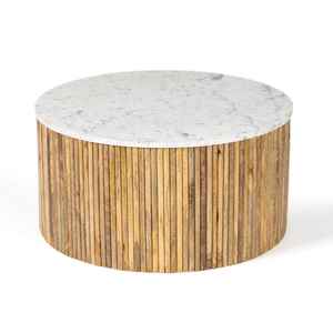 Table basse moderne en bois massif, faite à la main, élégante et au design simple, nouveaux meubles de petit appartement mobiles pour la décoration du salon - Product Image 1