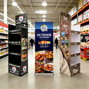 Supermarket Retail Display Racks Cardboard Pop Display <strong>Stands</strong> <strong>Food</strong> Nuts Biscuit Potato Chip Chocolate Candy Snack Display <strong>Stand</strong> - Product Image 1