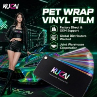 KUCAI 300+ Couleurs Film de Protection pour Voiture en PET PVC 1.52*17m, Rouleau de Film de Protection Intégrale pour Voiture, Film Décoratif en Vinyle