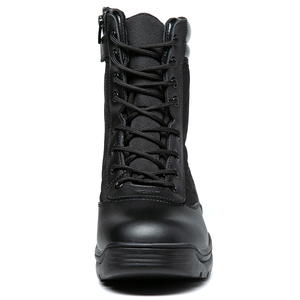 SFB52 <b>Men</b> Black Leather Tactical <b>Boots</b> <b>Waterproof</b> High Top Lace‑Up Outdoor <b>Work</b> <b>Boots</b> All Seasons <b>For</b> Hiking Training - Product Image 6