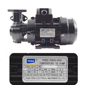 <strong>YEDA</strong> THREE PHASE HIGH-TEMPERATURE OIL PUMP WATER PUMP TS-63 0.37KW - Product Image 2