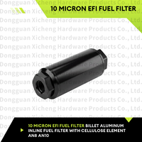 Filtre à carburant EFI haute performance 10 microns en aluminium billette en ligne avec élément en cellulose AN8 AN10 anodisé noir pour système de carburant de course