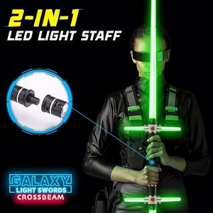Espada Cruzada Iluminada con LED y Sonido para Fiestas Temáticas, Sable de Luz de Mano - Product Image 4