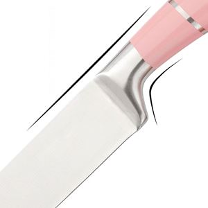 Juego de Cuchillos de Cocina Profesional Kitchenbliss de 9 Piezas con Bloque, Tijeras de Acero Inoxidable, Pelador de Verduras, Juego de Cuchillos con Mango Rosa - Product Image 2
