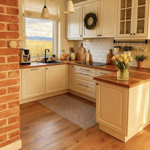 Armoires de <span class=keywords><strong>cuisine</strong></span> en bois durables de style minimaliste personnalisées BALOM, <span class=keywords><strong>plan</strong></span> de travail avec évier, armoires de <span class=keywords><strong>cuisine</strong></span> modulaires fabriquées en Chine - Product Image 5