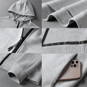 2025 नवीनतम फुटबॉल ट्रैकसूट खेल खिलाड़ी क्लब टीम ब्लैक 52% कपास + 48% नायलॉन सॉकर वर्दी गर्म ट्रैकसूट - Product Image 6