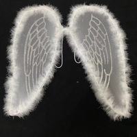 Accessoires d'habillage de fête de carnaval plumes blanches ailes d'ange pour enfants ailes de fée pour fille