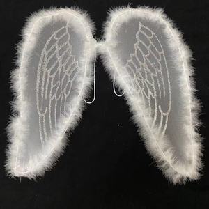 Carnival Party Dress up <strong>Accessories</strong> White Feather <strong>Angel</strong> wings for Kids fairy wings for Girl - Product Image 1