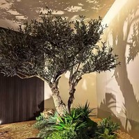 Grand olivier artificiel d'intérieur détachable, style nordique, plante verte bionique, vente transfrontalière, plante artificielle en plastique pour intérieur