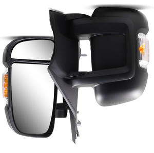 Nouveau rétroviseur <span class=keywords><strong>droit</strong></span> noir de remplacement pour Peugeot Boxer 2006-2023, électrique et chauffant, clignotant, convexe, bras court - Product Image 3