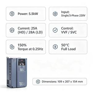 Variador de Frecuencia Industrial de Alto Rendimiento SINEE EM730 220V, 5.5KW, Convertidor de Frecuencia para Bomba de Agua VFD - Product Image 2