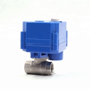 DN15 DN20 DN25 DN32 2,5 Нм визуальный индикатор ss304/316 двухсторонний полнопортовый шаровой клапан с электроприводом - Product Image 1