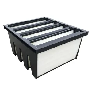 Light Weight Small Resistance Abs Plastic Frame W Type V Shape HEPA filter V Bank F7 F8 F9 Air Filter