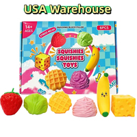 Lot de jouets sensoriels croquants et moelleux en forme de fruits et d'aliments, assortiment de jouets anti-stress, pack cadeau, entrepôt USA