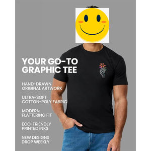 Vente en gros de t-shirts personnalisés de haute qualité avec logo personnalisé, 210g, t-shirts d'été surdimensionnés pour <span class=keywords><strong>homme</strong></span>, impression à la demande - Product Image 2