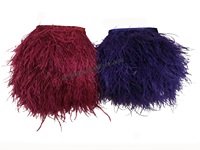Plumes d'autruche teintes bon marché de 8 à 13 cm, bordure en plumes d'autruche pour accessoires vestimentaires