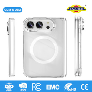 Étui de téléphone transparent ultra-fin avec charnière intégrée à rebond automatique, OEM/ODM pour iPhone Fold 18 Ultra - Product Image 1
