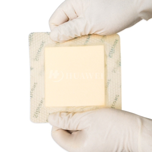 Pembalut busa silikon OEM dengan pinggir 10cm x 10cm untuk nyeri tempat tidur, cangkang Doot diabetes, sampel perawatan luka bedah Gratis - Product Image 2