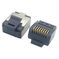 Conector Modular Coorle RJ45 8p8c Blindado y Chapado en Oro para Cat5e STP SFTP Starlink V3 GEN3 Hecho en Dongguan
