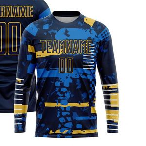 Graphic <b>Long</b> Sleeve Soccer Jersey Football Athletic Shirt Breathable Quick Dry Performance <b>Match</b> Training Uniform for Men Teams - Product Image 2