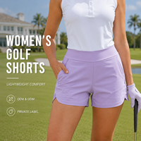 Shorts de golf personnalisés pour femmes, taille élastique large, poches latérales, tissu à séchage rapide pour les participants aux compétitions de golf