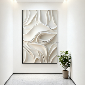 Commercio all'ingrosso di grandi dimensioni minimalista <span class=keywords><strong>arte</strong></span> da parete Offwhite e nero 3d Vision Board divano sfondo parete appesa in legno decorazione della parete - Product Image 5