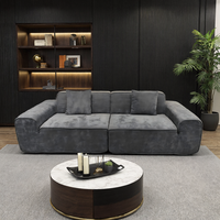 Canapé de salon moderne en tissu rembourré avec mousse haute densité pour appartement, maison, hôtel