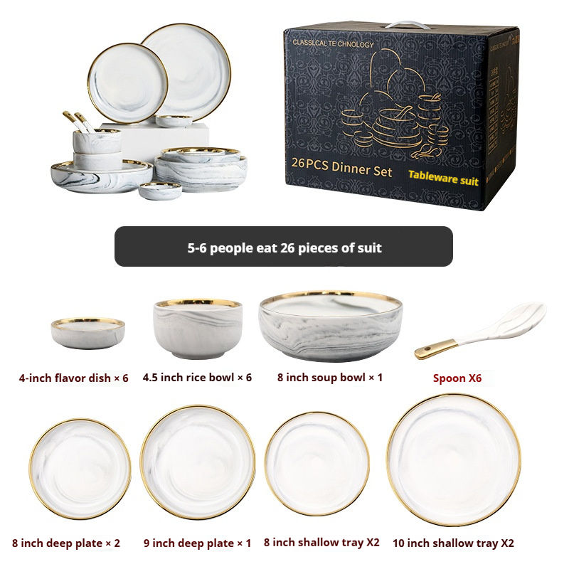 26-piece set for 6 people