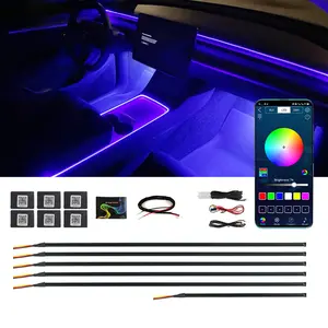 Free Sample Car Ambient Light 18 In 1 Led Car Foot Ambient Light Floor Interior Car Light