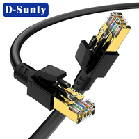 Fabricant chinois Cat 8 cuivre nu 28AWG Lan câble Ethernet Cat8 40Gbps SFTP RJ45 8P8C ROHS câbles réseau CAT8 1M cordon de raccordement